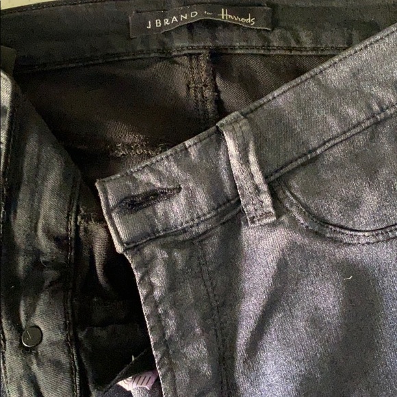 {J Brand for Harrods} Coated Sparkle Indigo Jeans - Picture 2 of 7